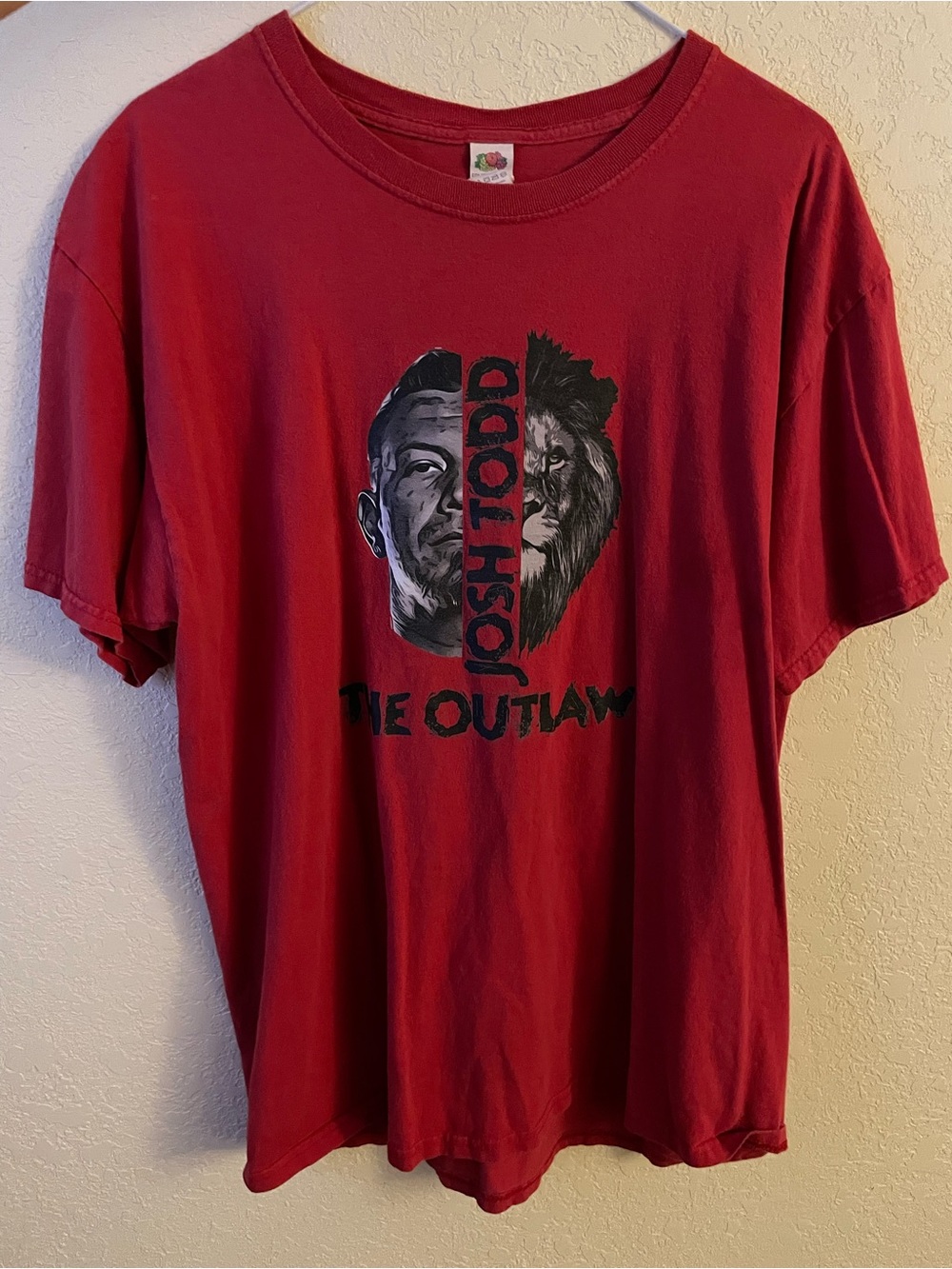 Fruit of the Loom Red 'Josh Todd The Outlaw' Graphic Tee